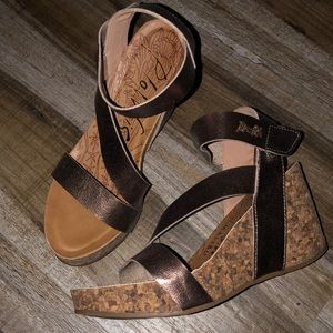 Blowfish Malibu Metallic Bronze Wedge